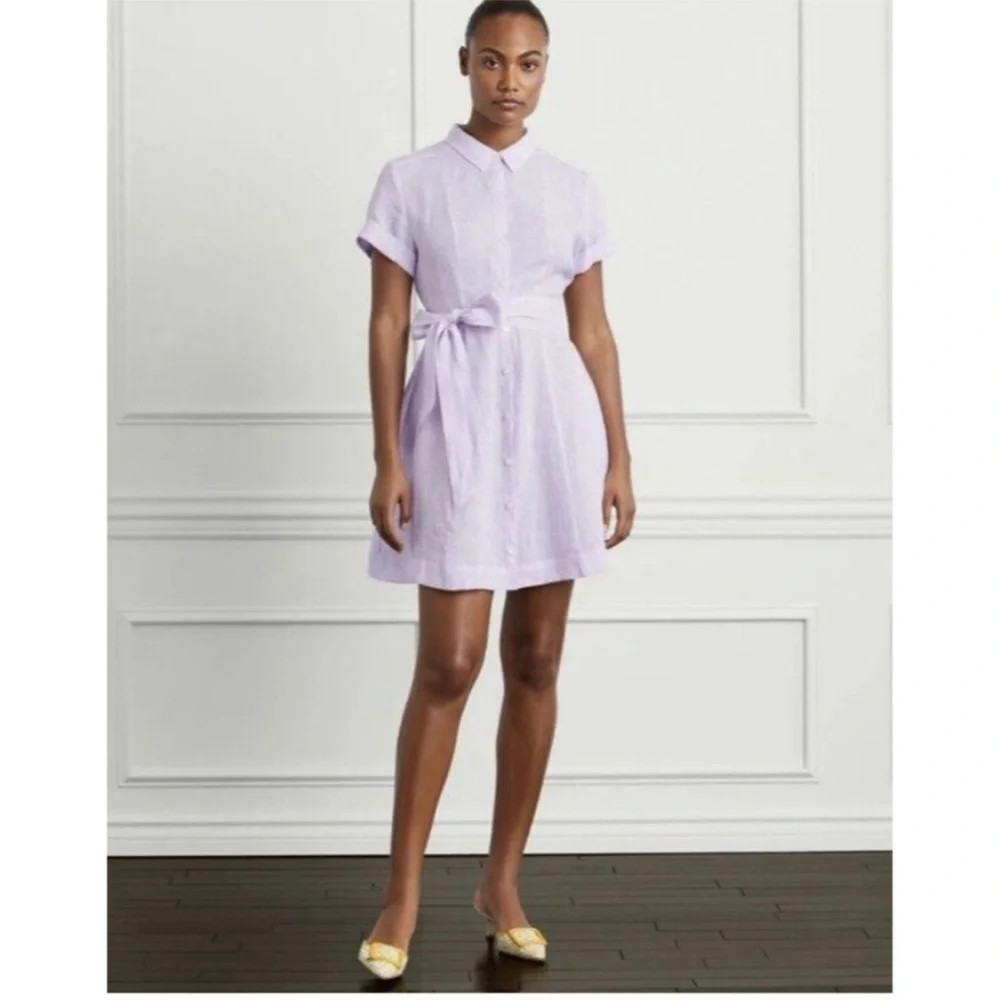 Hill House Lavender Shirt Dress with Tie Waist | Poshmark