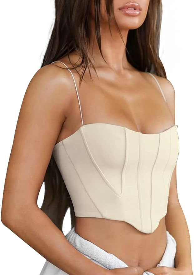 Jemer Summer Spaghetti Cami Going Out Crop Top for Women Tank | Amazon (US)