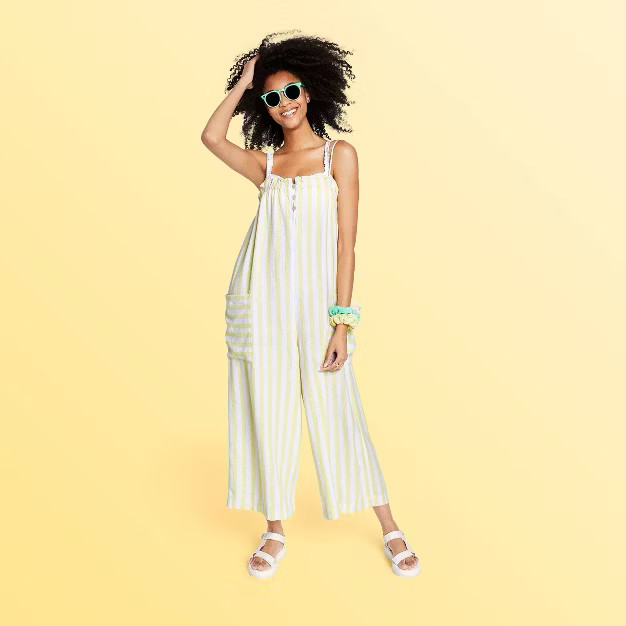 Women's Striped Jumpsuit - Stoney Clover Lane x Target Light Yellow | Target