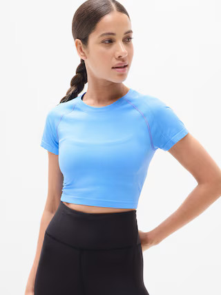 Momentum Seamless Crop Tee 2.0 | Athleta | Athleta