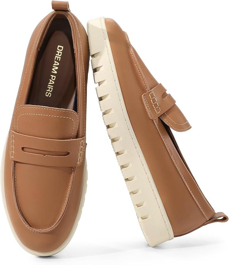 DREAM PAIRS Loafers for Women Casual Comfortable Slip On Business Work Loafer Shoes with Arch Sup... | Amazon (US)