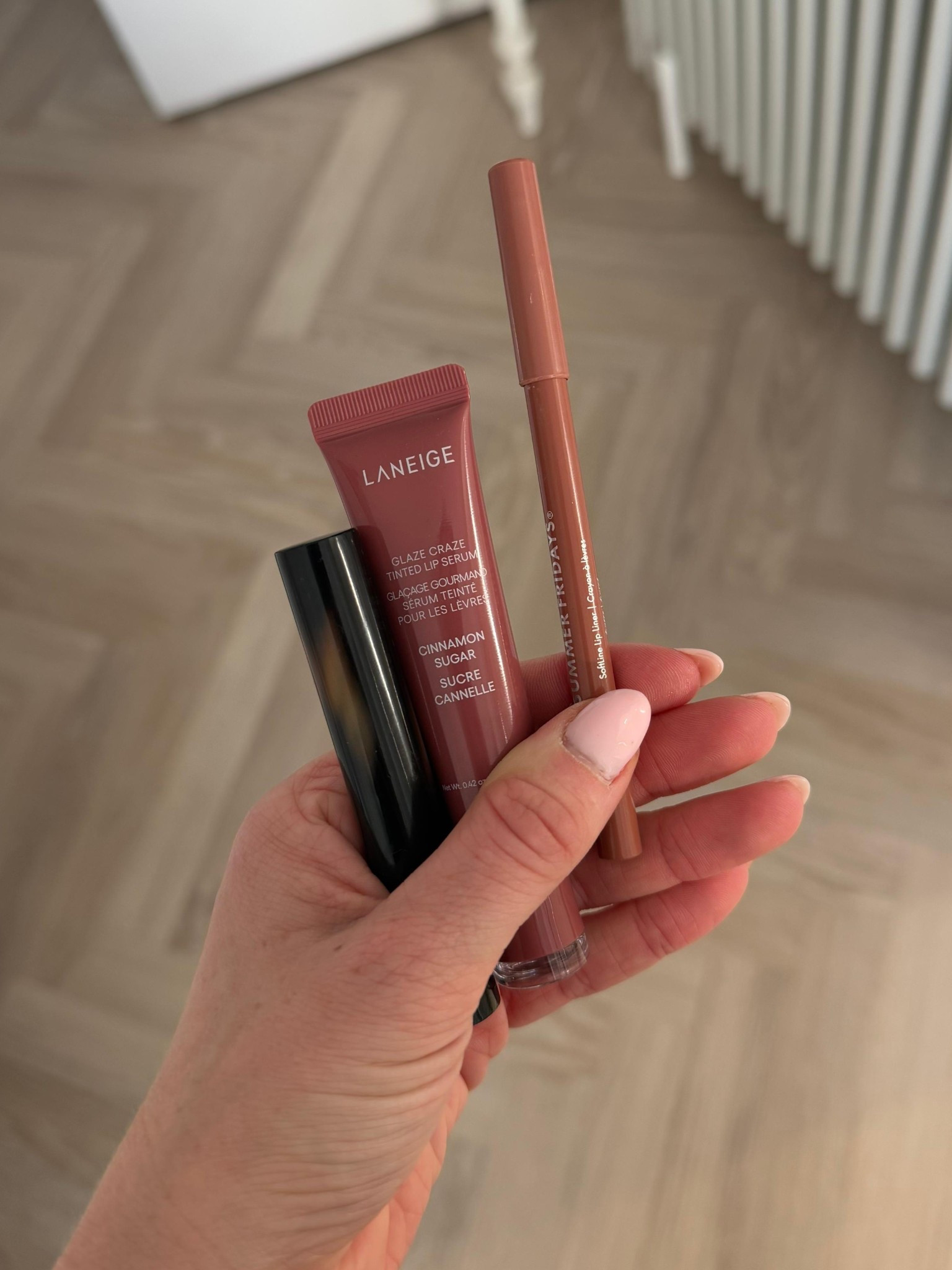 Lipstick shade pout
Lipliner shade latte
Lip gloss shade cinnamon sugar 

#LTKbeauty