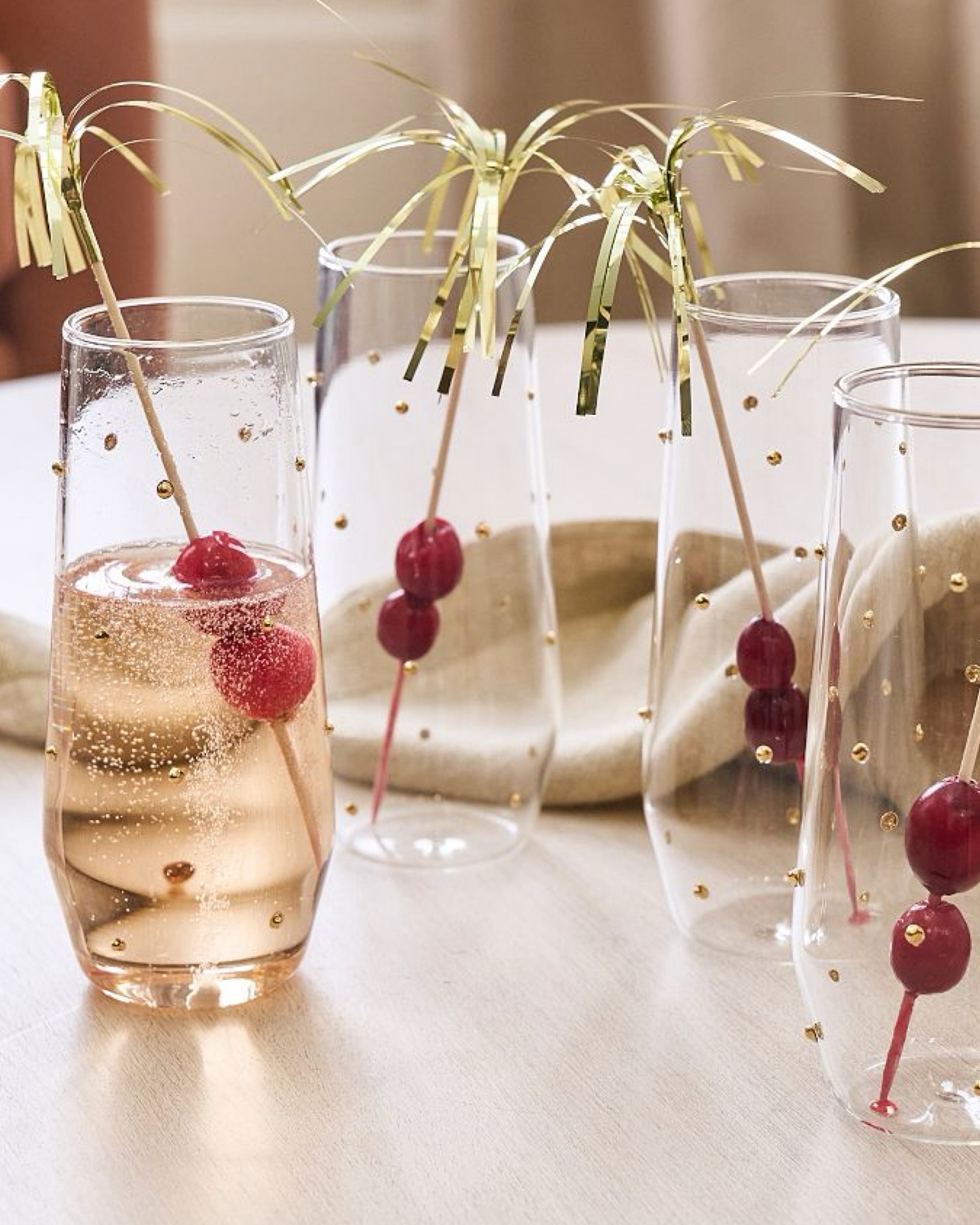 Get ready for New Year’s Eve with gorgeous confetti celebration flutes in trumpet or stemless. These glasses are available in gold, blue and red for a glamorous celebrations throughout the year. These are also perfect for Valentines, Easter brunch, birthday parties, 4th of July or Christmas next year.

#LTKhome #LTKSeasonal #LTKHoliday