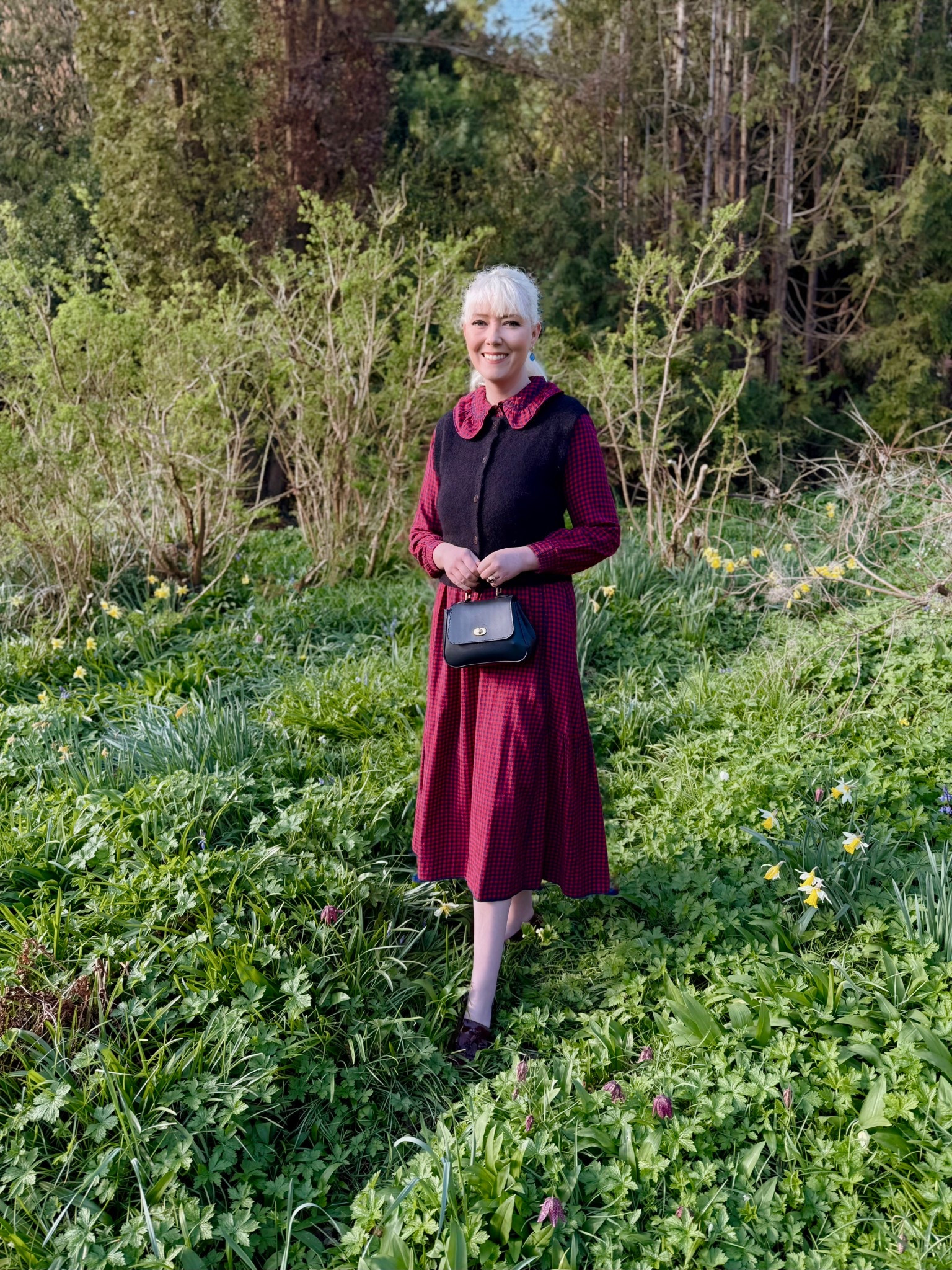 Styling my Brora Brushed Cotton Gingham Dress in Red / Navy with their Navy Alpaca Buttoned Waistcoat, the Navy Mini Holly Bag by Tusting and Burgundy Patent Tassel Brogues. Blue / Gold Hoop Drop Earrings as a finishing touch. See the product list (new and on sale) for red navy layering outfit ideas!

#LTKdresses #LTKspring #LTKeurope