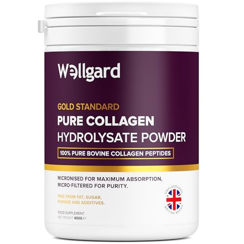 Collagen Powder, Gold Standard Bovine Collagen Peptides Powder by Wellgard - High Levels of The 8 Essential Amino Acids, Collagen Supplements, Halal & Kosher, Made in UK | Amazon (UK)