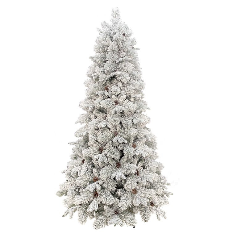 Holiday Time 7.5-Foot Flocked Prelit Bellmont Christmas Tree, with 350 4-Function Color-Changing ... | Walmart (US)