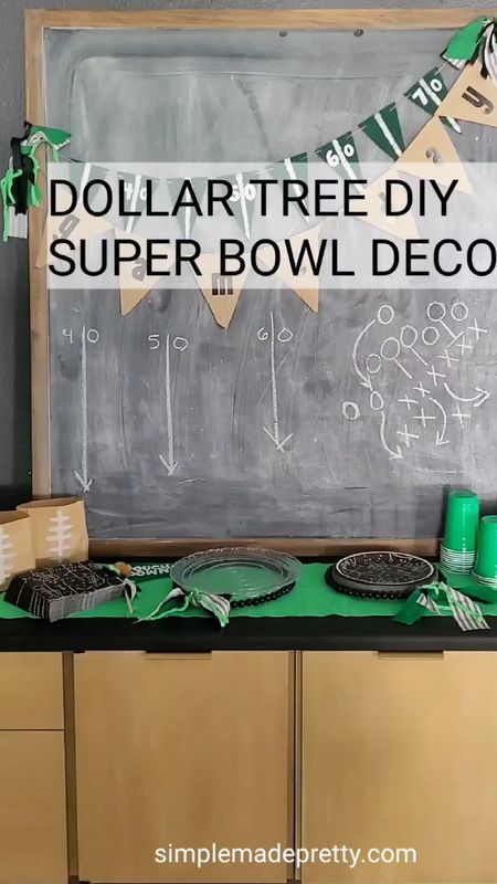 Dollar Tree DIY Super Bowl decor 🏈💚#superbowl2024 #superbowllviii

#LTKparties