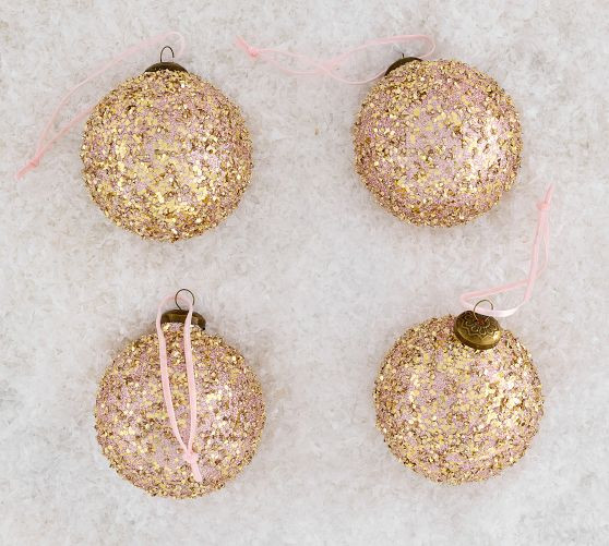 LoveShackFancy Pink Ornaments - Set of 4 | Pottery Barn (US)
