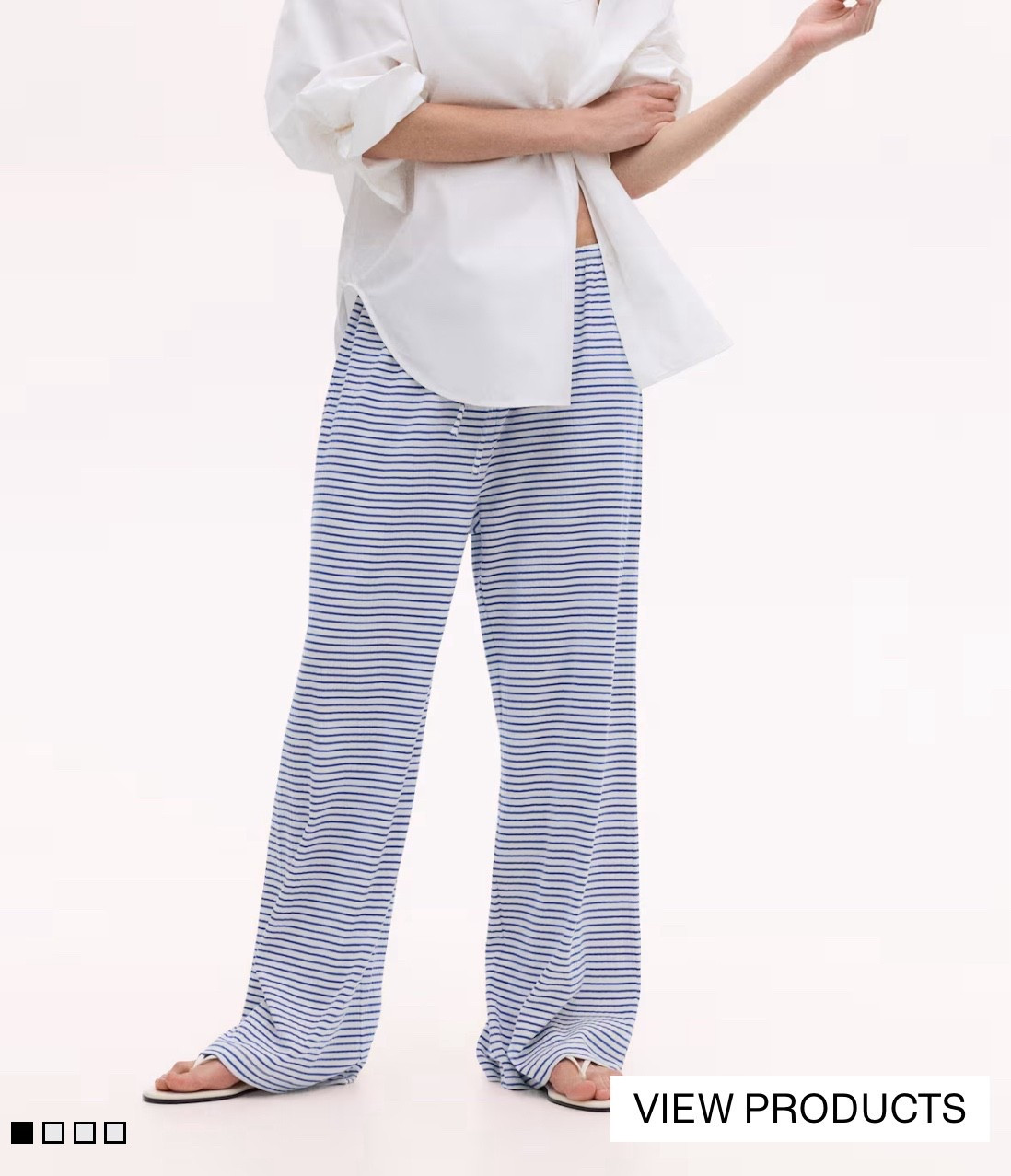 Ribbed, striped lounge pants 