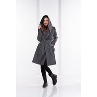 Gray Wool Coat Women, Cashmere Hooded Cape Coat, Winter Trench | Etsy (US)