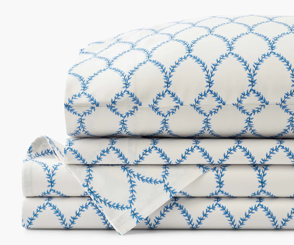 Sateen Sheet Set - Laurel Blue | Rifle Paper Co.