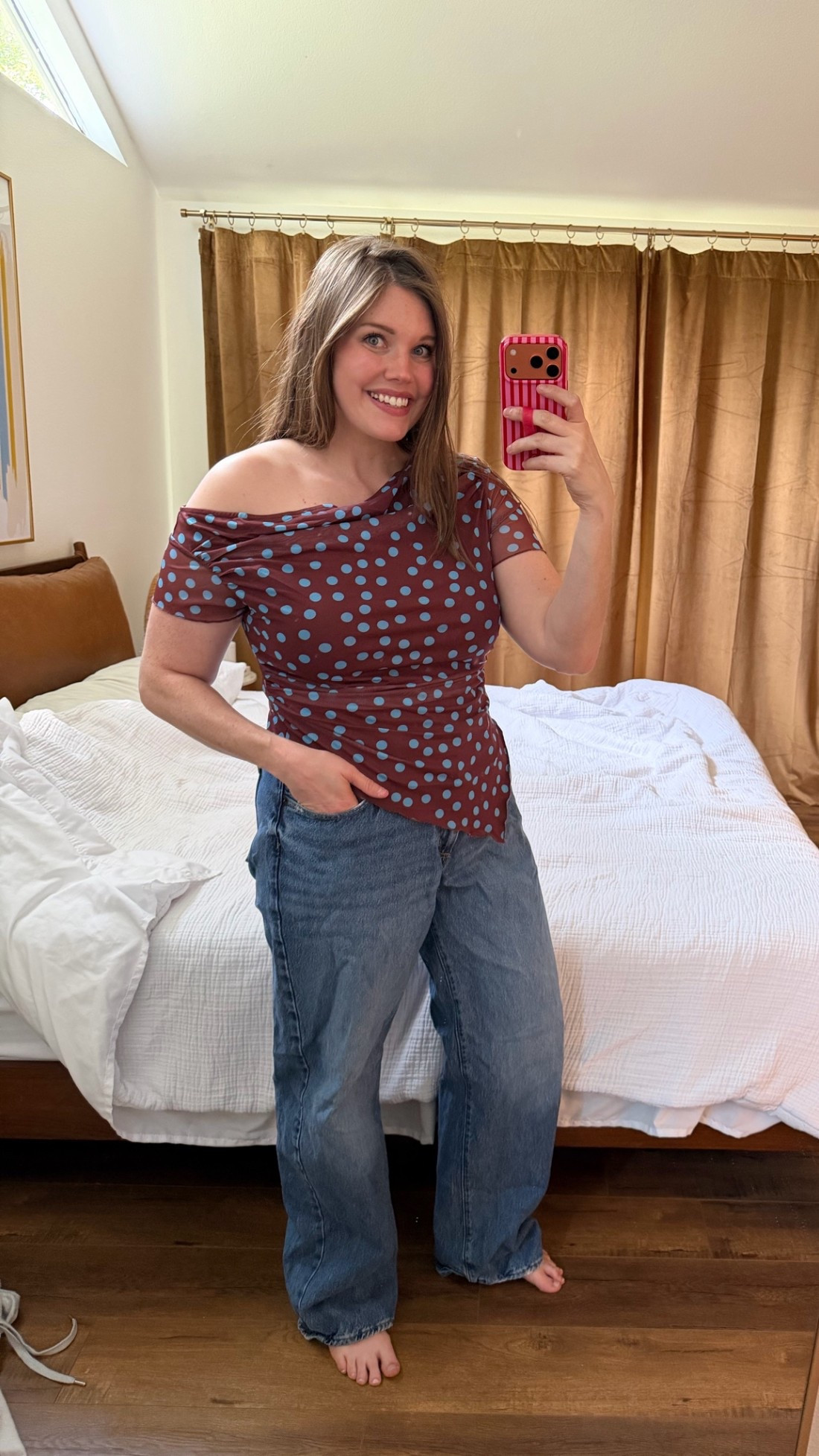 LOVE this off the shoulder top I grabbed off Amazon! Under $20, but it's giving revolve! Jeans are old target, so I linked a similar style. I sizes up one in the polka dot shirt (XL), and I wear a size 14 in jeans! 5'8"
.......
Midsize fashion wide leg jeans plus size jeans midsize jeans size 14 jeans summer outfit date night look date night jeans date night top
Summer trends Amazon fashion Amazon trends Amazon top off the shoulder top handkerchief top handkerchief shirt midsize shirt plus size shirt flatting outfit Xl top
Xl outfit summer fashion finds Amazon sale Amazon under $20 Amazon favorites Amazon haul polka dot trend

#LTKootd #LTKPlusSize #LTKMidsize