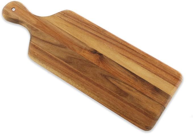 Villa Acacia Wooden Cutting Board - 17 x 6 Inch Wood Board Serving Tray for Bread and Cheese with... | Amazon (US)