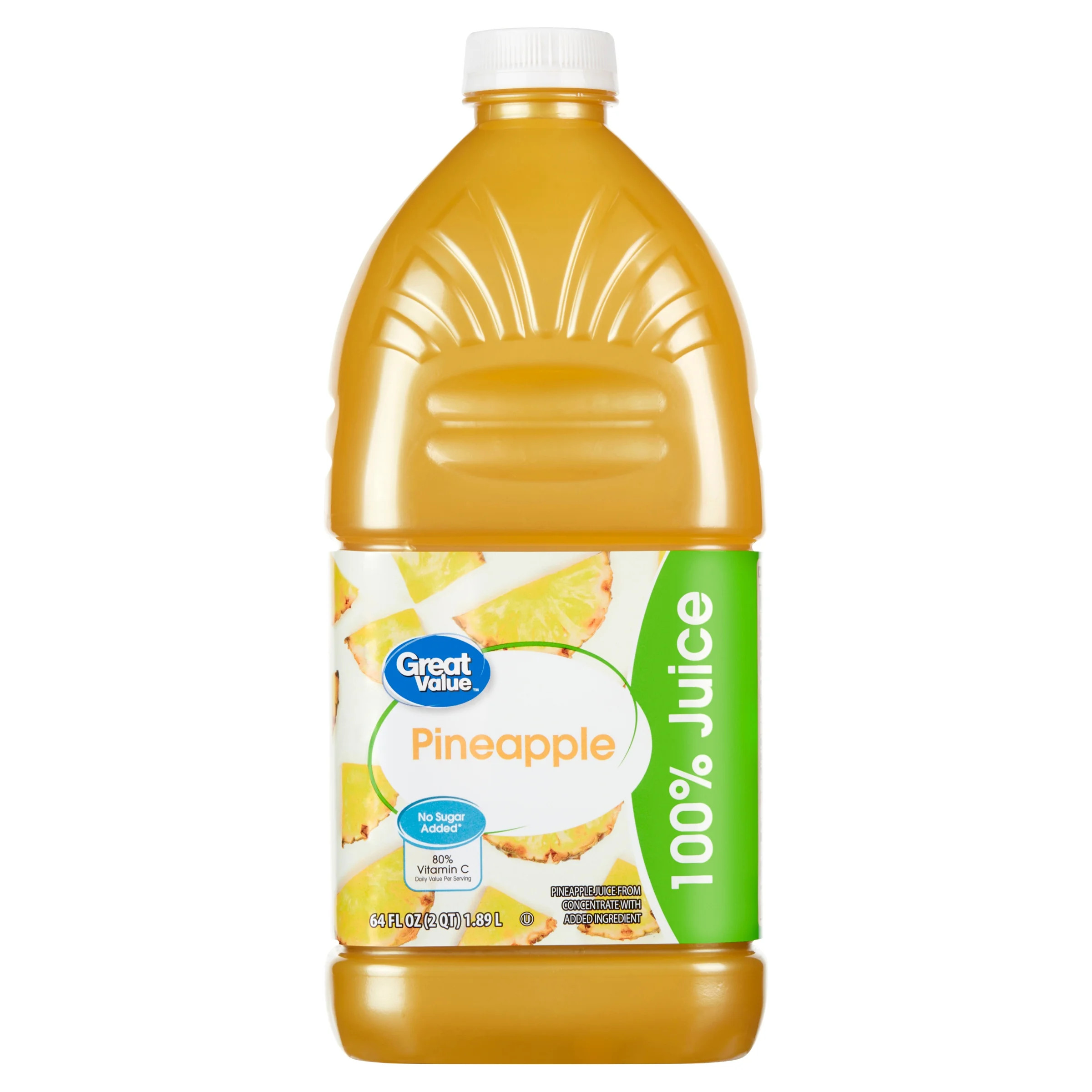 Great Value Pineapple 100% Juice, 64 fl oz | Walmart (US)