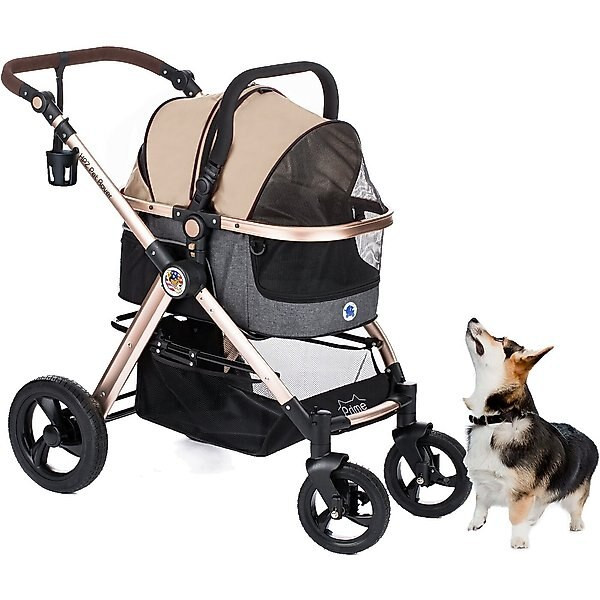 HPZ Pet Rover Luxury Carrier, Car Seat & Pet Stroller, Taupe | Chewy.com