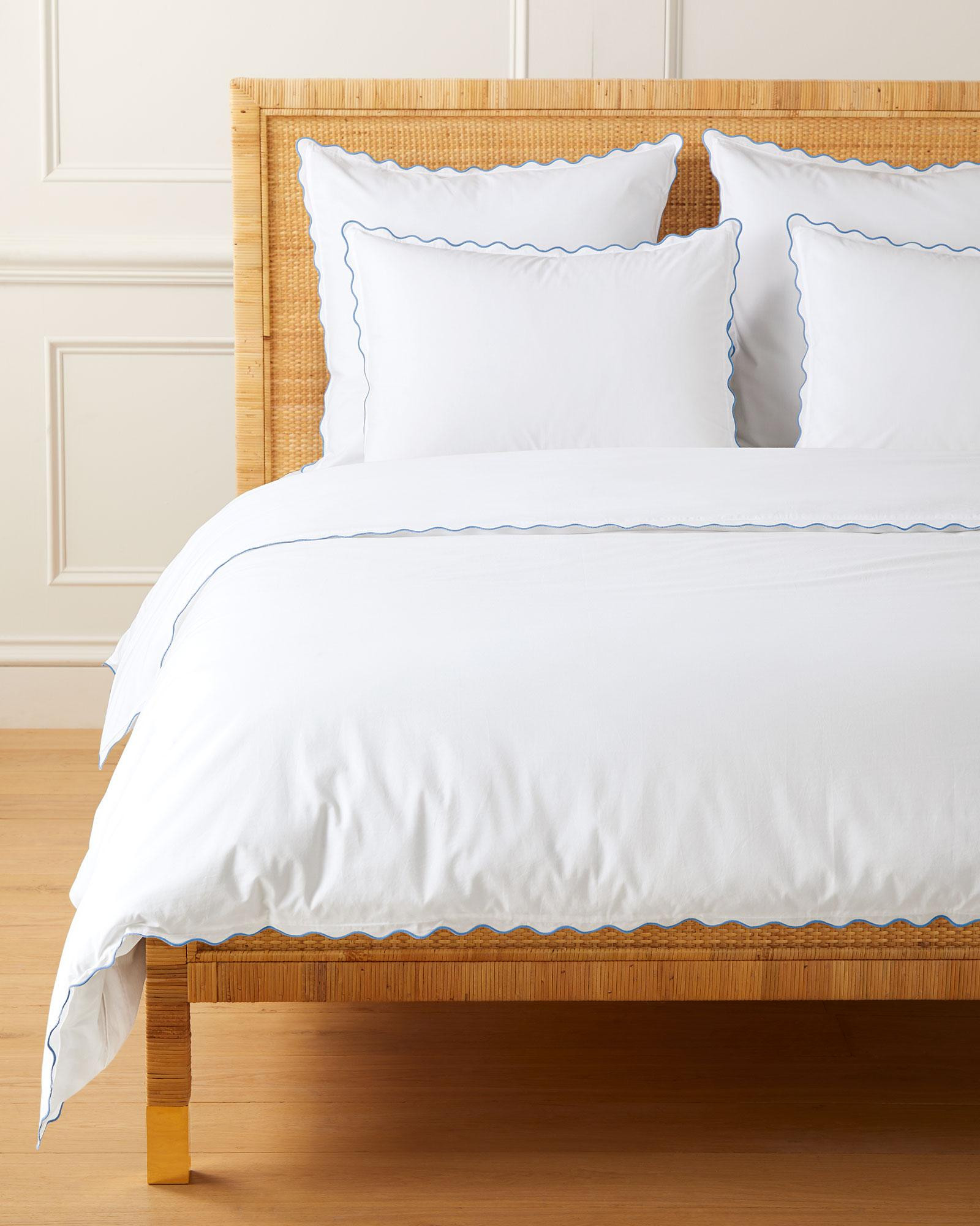 Wave Percale Duvet Cover | Serena and Lily