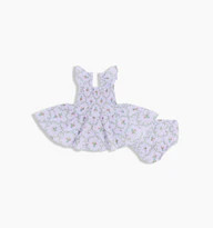 The Hill House x La Coqueta Baby Ellie Nap Dress - Lilac Trellis | Hill House Home US