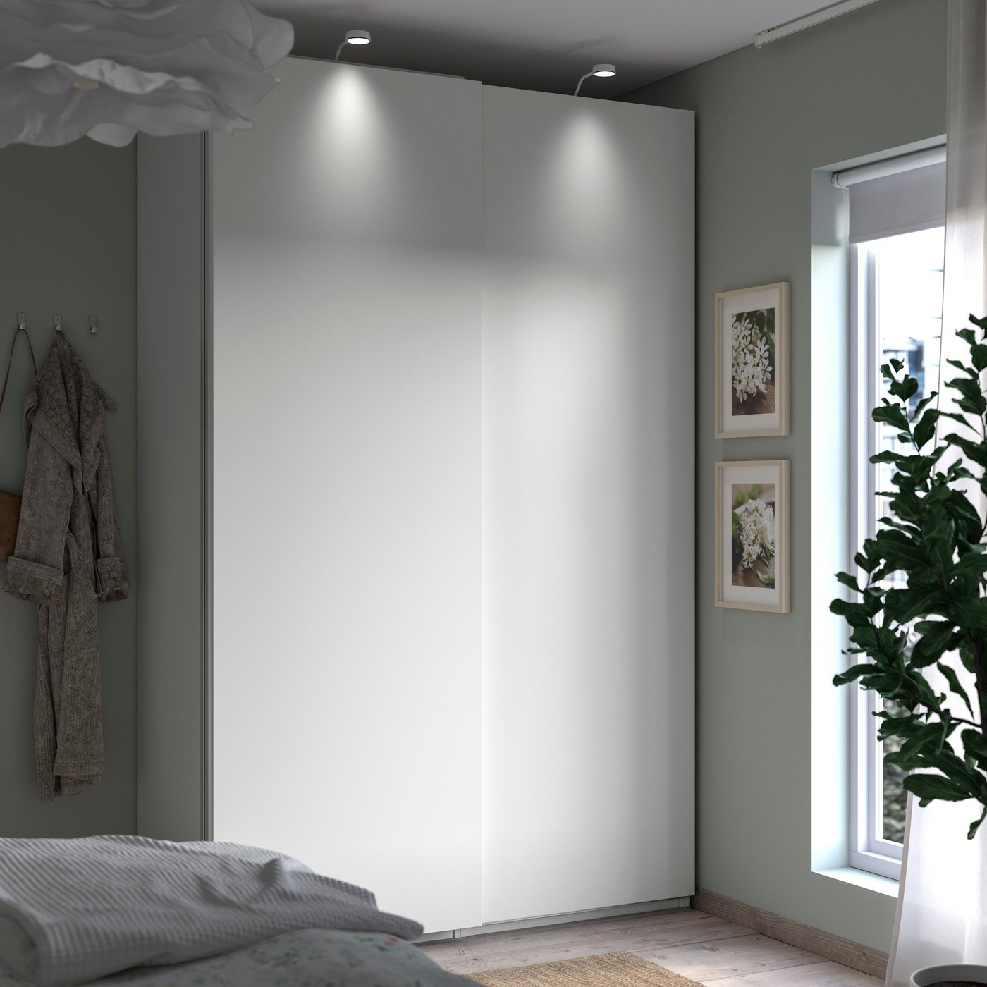 IKEA PAX / HASVIK wardrobe with sliding doors, white/white, 59x26x93 1/8 | IKEA US