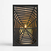 Spider Web Paper Bag Metal Lantern | Crate & Barrel | Crate & Barrel