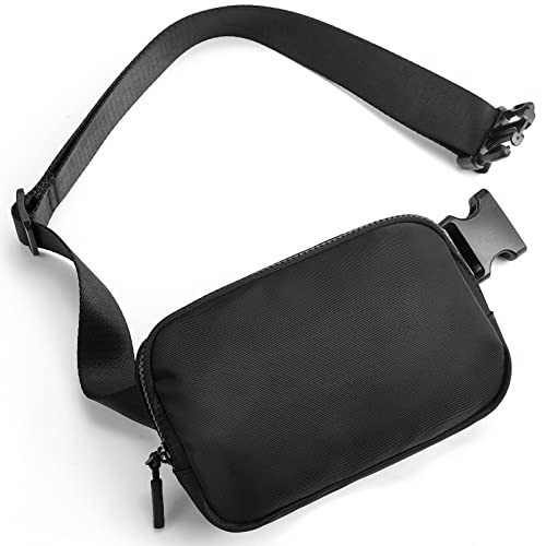 Telena Belt Bag for Women Men Fashionable Crossbody Fanny Pack for Women Waist Bag with Adjustable Strap Black | Amazon (US)