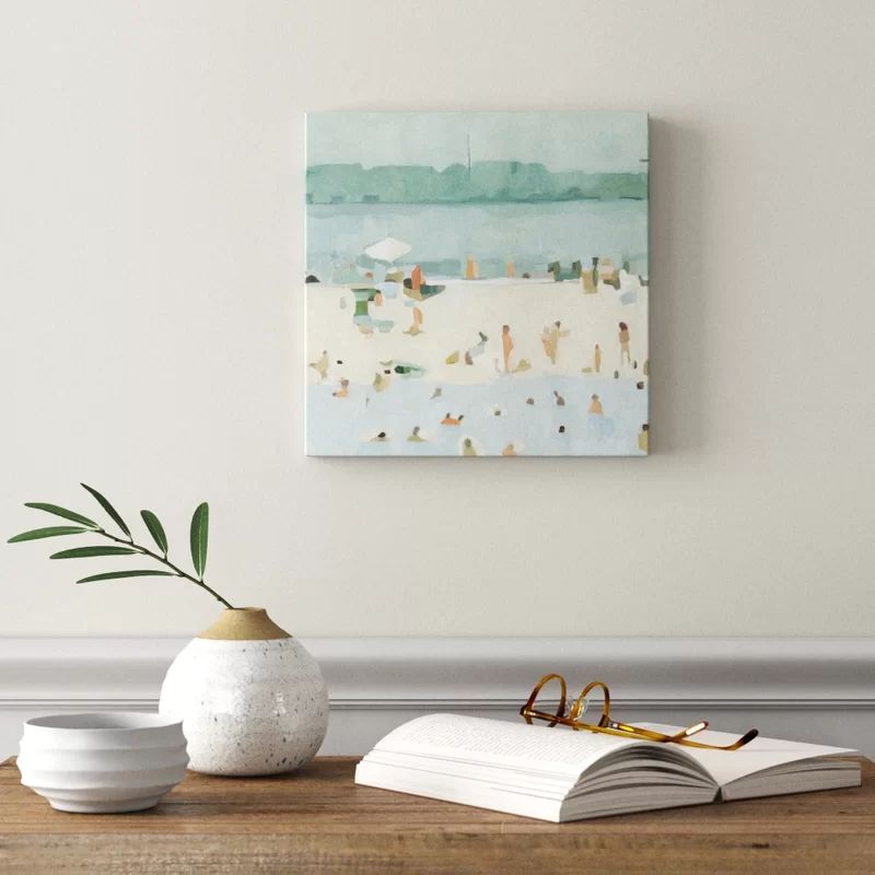 'Sea Glass Sandbar I' Wrapped Canvas Painting on Canvas | Wayfair North America