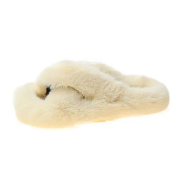 Women Comfortable home slipper with warm and safe fluffy cross upper classical bedroom slippers -... | Walmart (US)