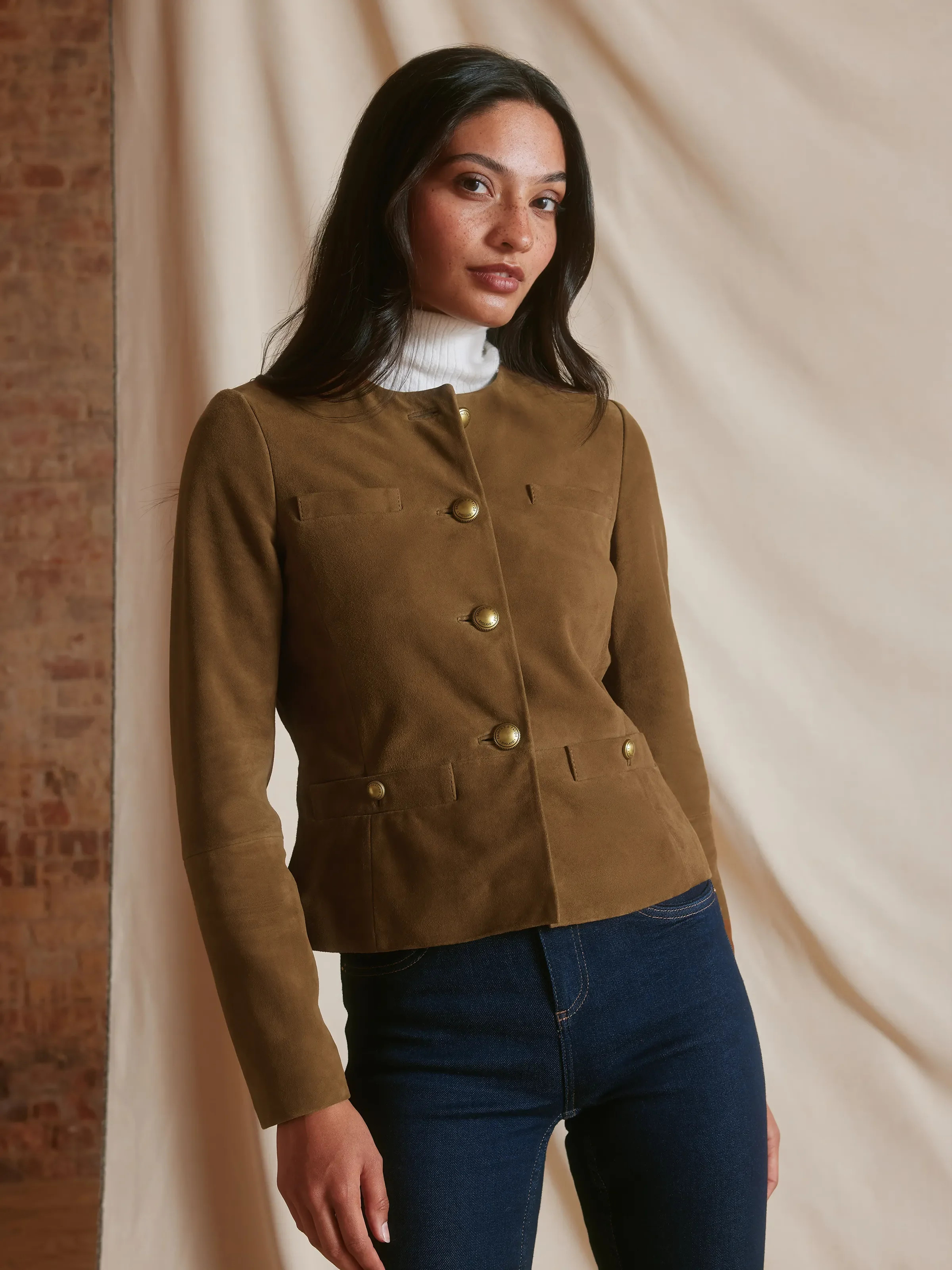 Penelope - Women's Jacket - Tan Suede | Fairfax & Favor | Fairfax & Favor (UK)