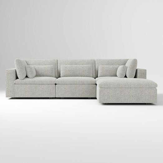Harmony Modular 4-Piece Ottoman Sectional (120") | West Elm (US)
