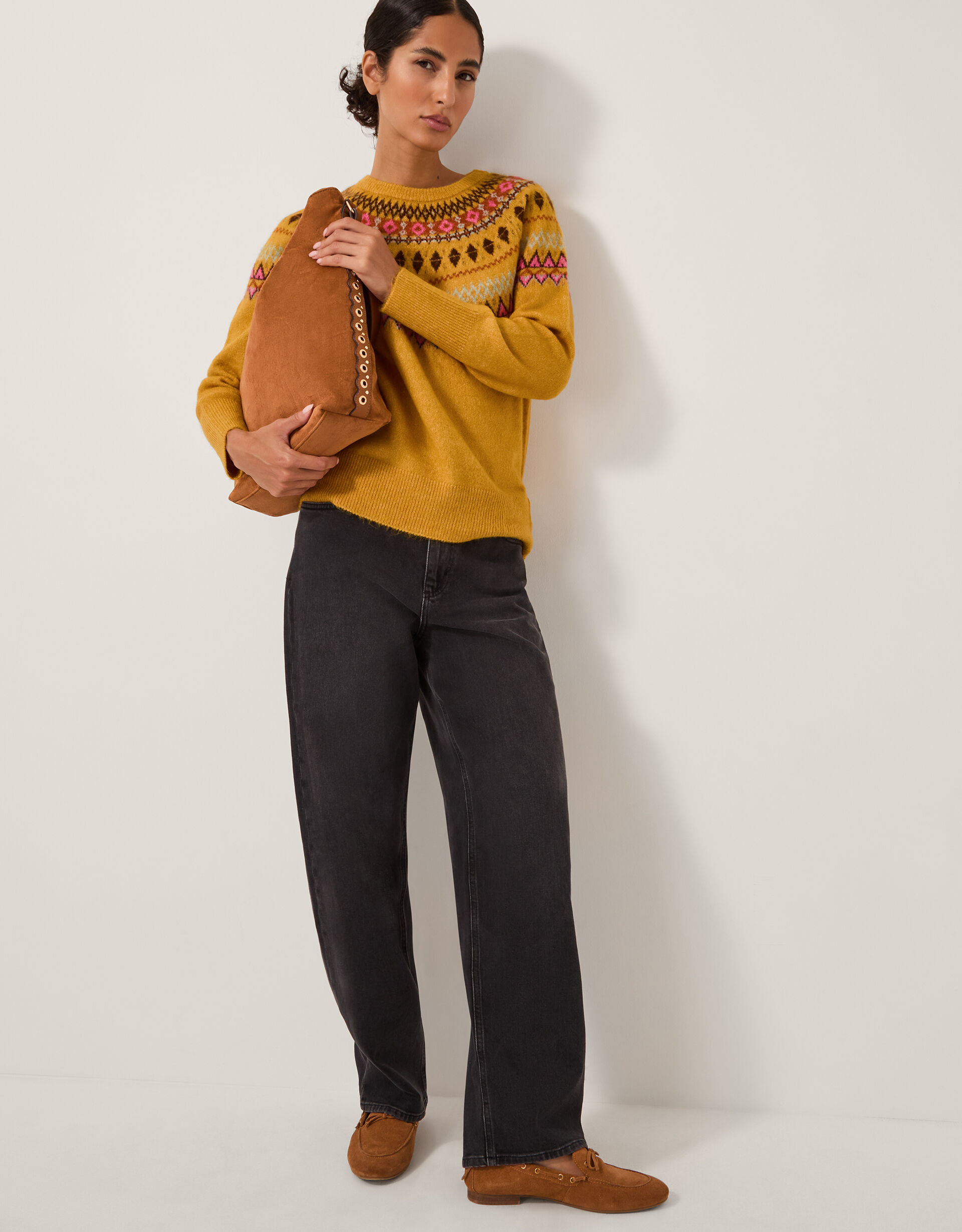 Fran Fair Isle Jumper Yellow | Monsoon (UK)