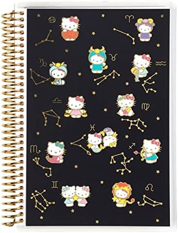 A5 Spiral Bound Lined Notebook - Special Edition. Hello Kitty Zodiac Laminate Metallic Cover. 160... | Amazon (US)
