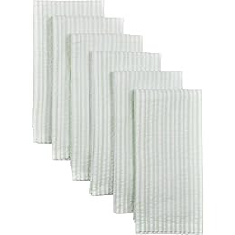 DII Seersucker Striped for Brunch, Weddings, Showers, Parties and Everyday Use, Napkin, Aqua Blue | Amazon (US)