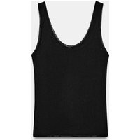 Zara - Contrast Strap Top - Black - L - Woman | Zara UK