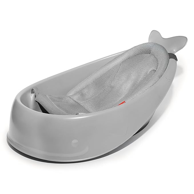Skip Hop Baby Bath Tub, 3-Stage Smart Sling Tub, Moby, Grey | Amazon (US)
