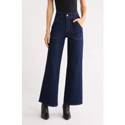 FRAME Modern Pocket High Waist Wide Leg Jeans in Ease at Nordstrom, Size 25 | Nordstrom