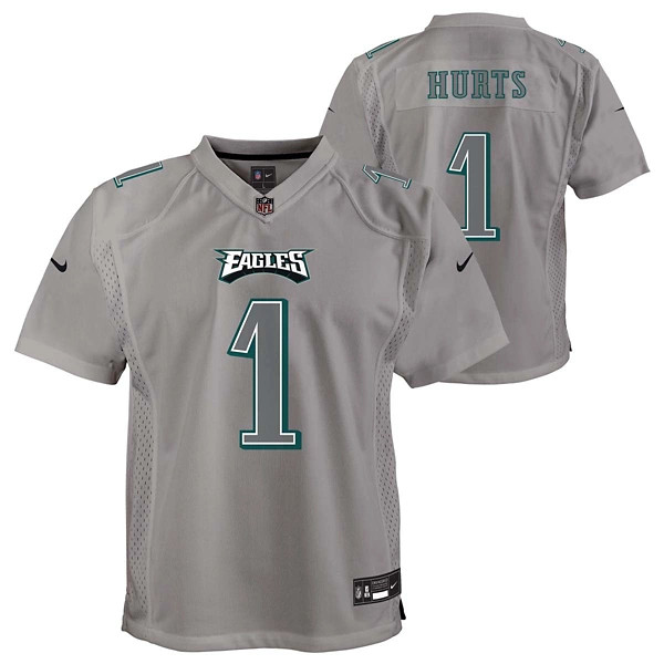 Philadelphia Eagles Jalen Hurts #1 Nike Atmosphere Kids' Jersey Large Grey Heather | Scheels