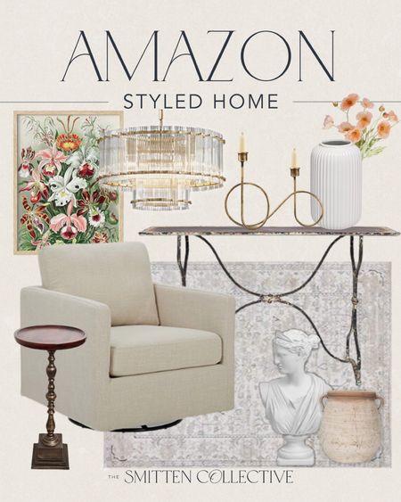 Vintage inspired touches in these Amazon home finds that I live! 

accent chair, console table, living room, entryway, rug, decor, crystal chandelier, accent table 

#LTKstyletip #LTKhome #LTKsalealert