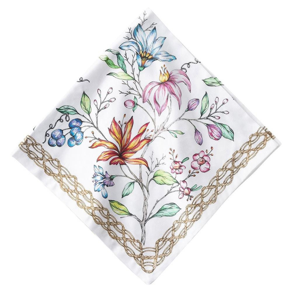 Juliska Floretta White Cotton Napkin | Kathy Kuo Home