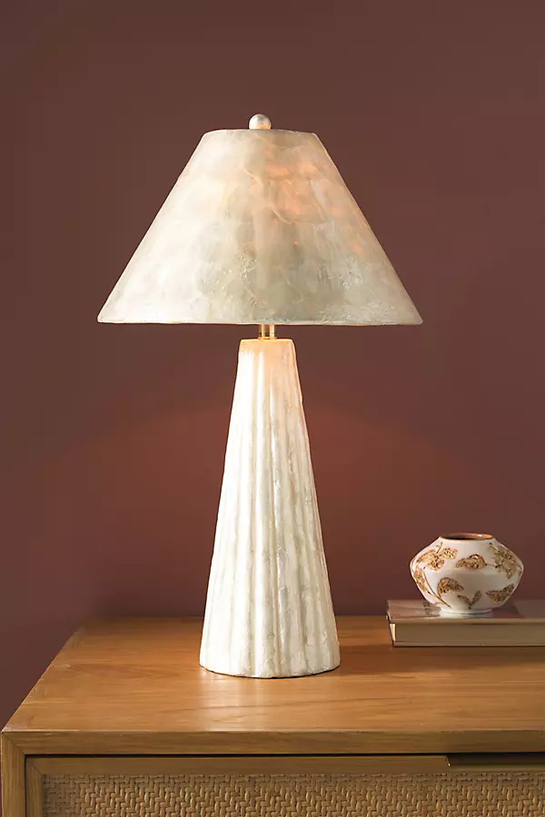 Anastasia Capiz Table Lamp By Anthropologie in White | Anthropologie (US)