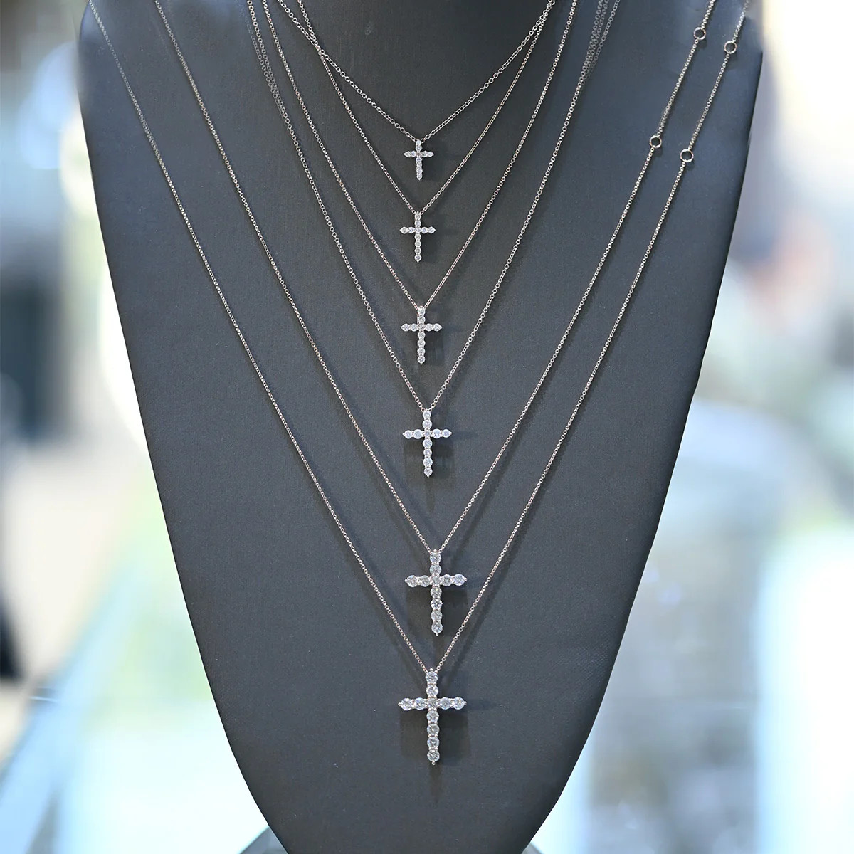 Classic Diamond Cross Necklace | Happy Jewelers