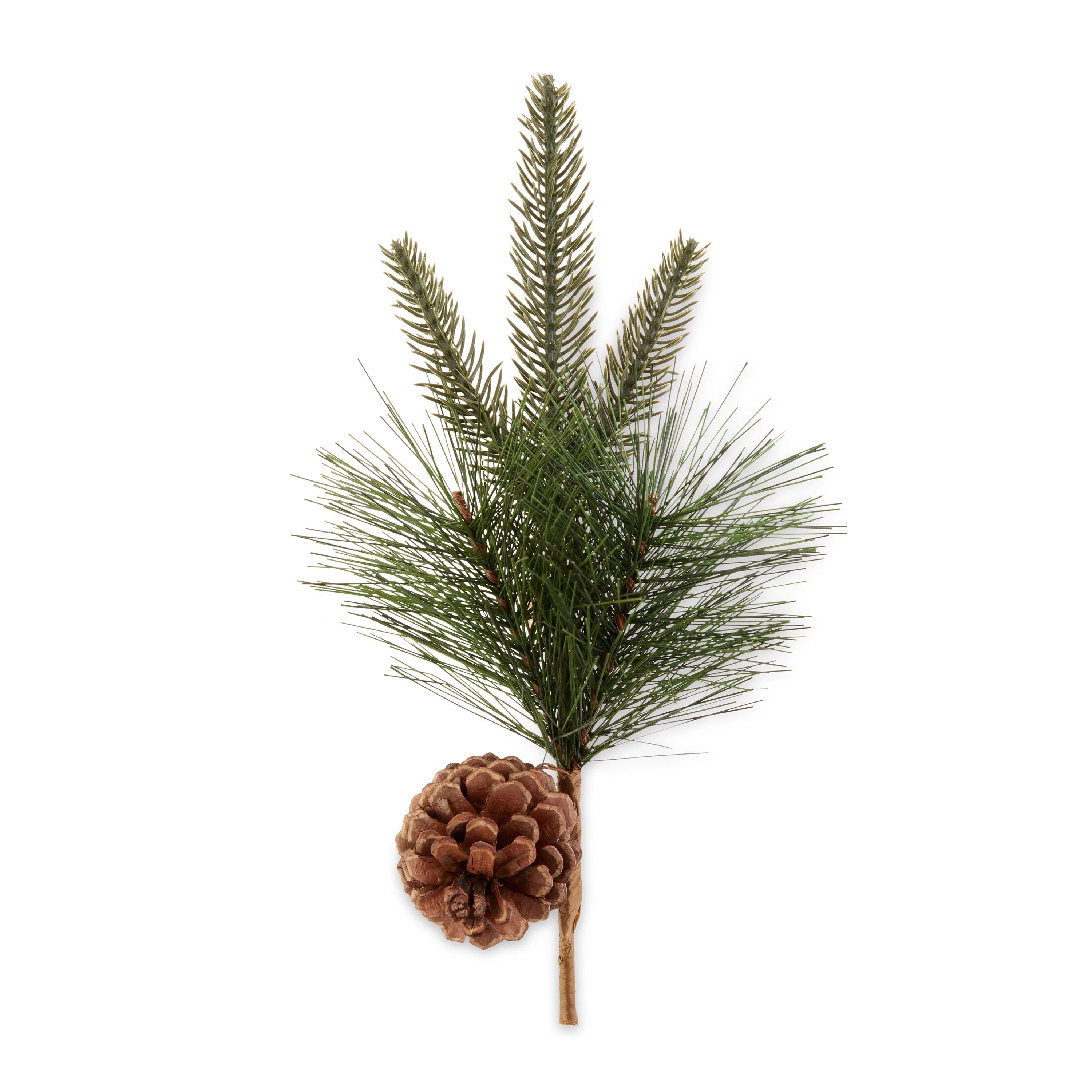 Holiday Time Evergreen Pinecone Christmas Pick, 9 Inch - Walmart.com | Walmart (US)