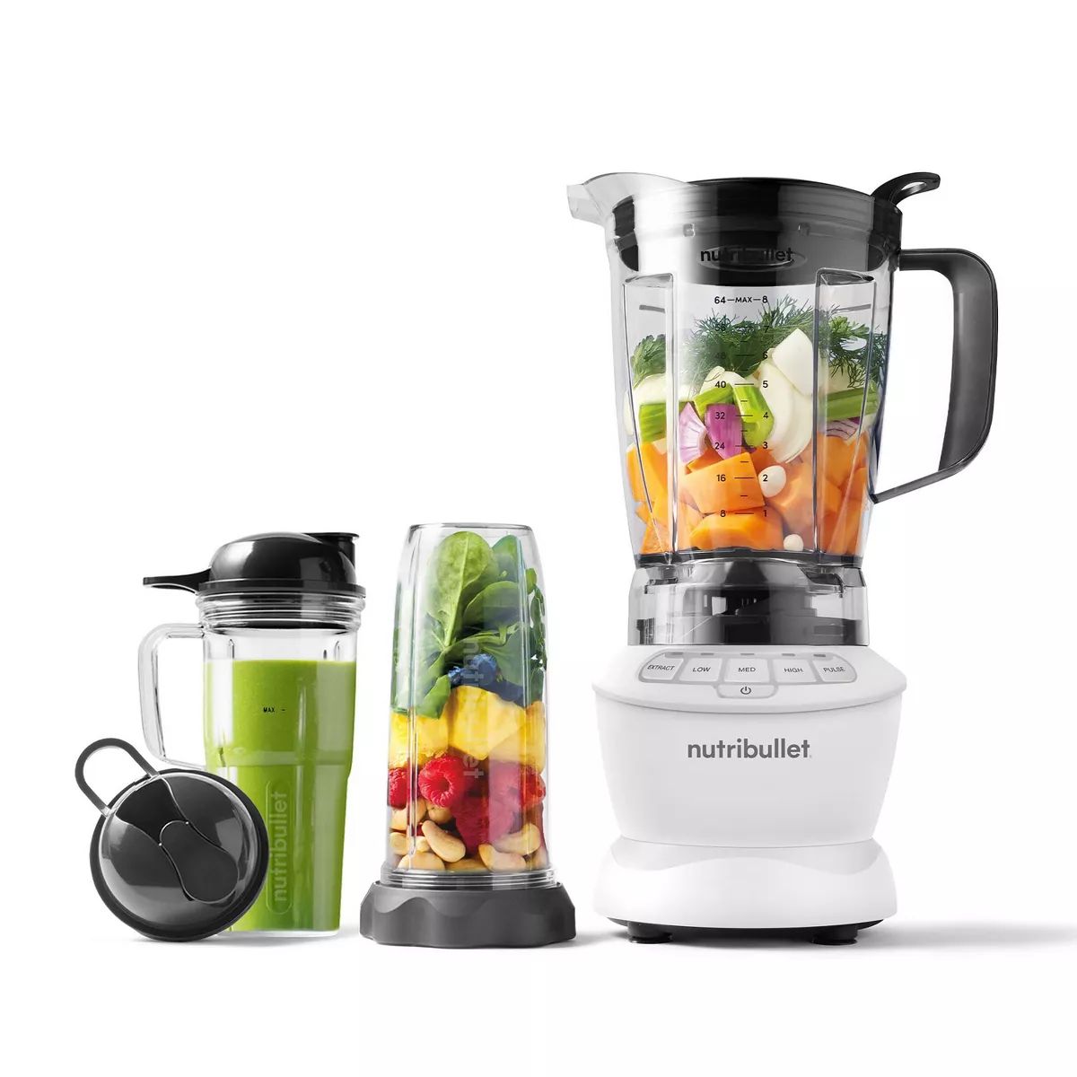 nutribullet Blender Full Size Combo 1200 Watt 640z NBF20500AW - Matte White | Target