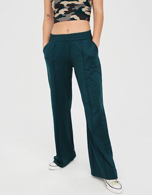 OFFLINE By Aerie Tricot On-The-Go Wide Leg Pant | Aerie