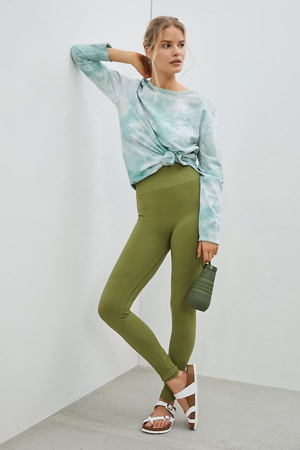 Daily Practice by Anthropologie Allegro Seamless Leggings By Daily Practice by Anthropologie in Gree | Anthropologie (US)
