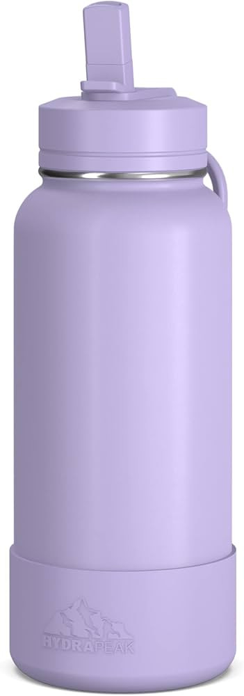 Hydrapeak 32oz Insulated Water Bottle w/Straw Lid, 32oz Metal Water Bottle Keeps Cold for 24hrs, ... | Amazon (US)