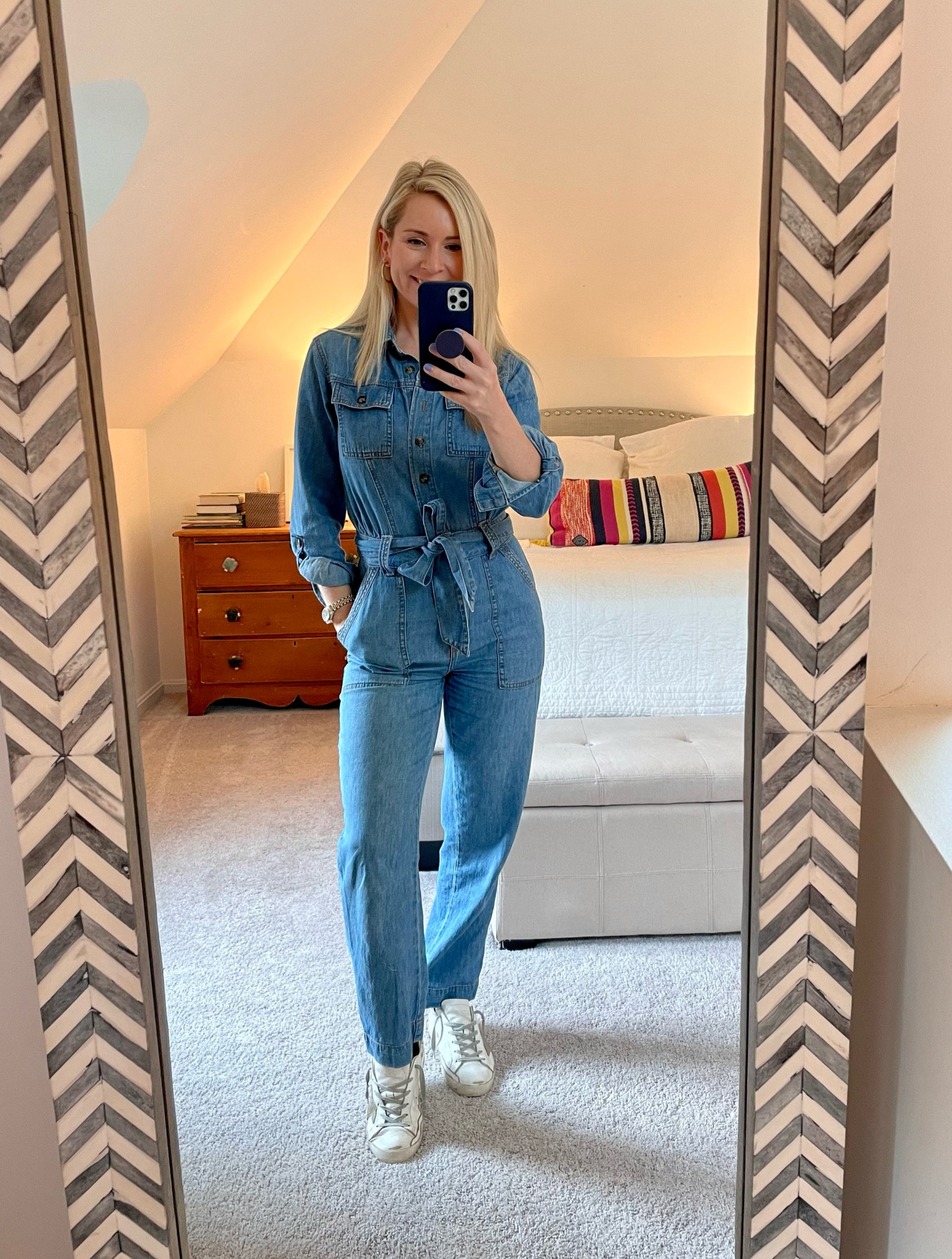 Denim jumpsuit curated on LTK