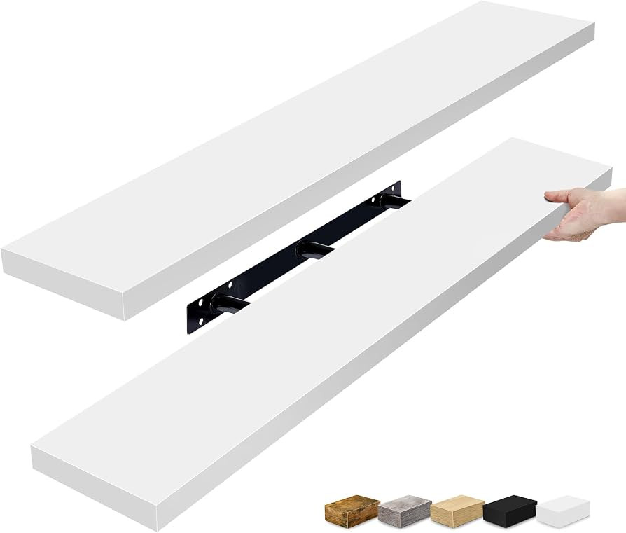 Sorbus Floating Shelves for Wall - 48 Inch Long Bathroom Shelves, Wall Decor for Bedroom, Kitchen... | Amazon (US)