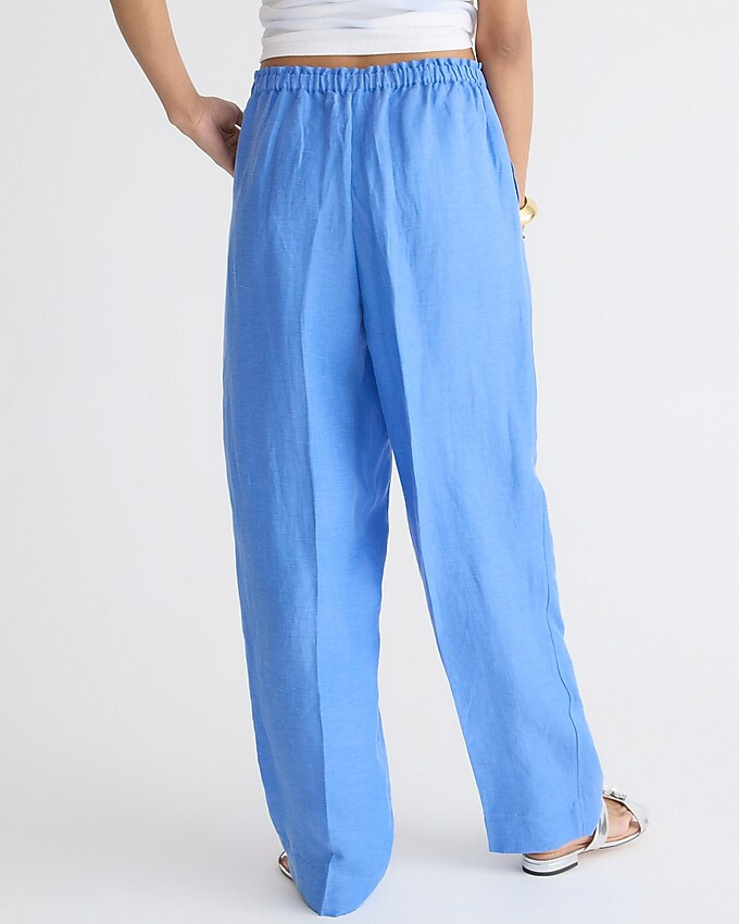 Pull-on full-length pant in Chelsea linen-cupro blend | J. Crew US