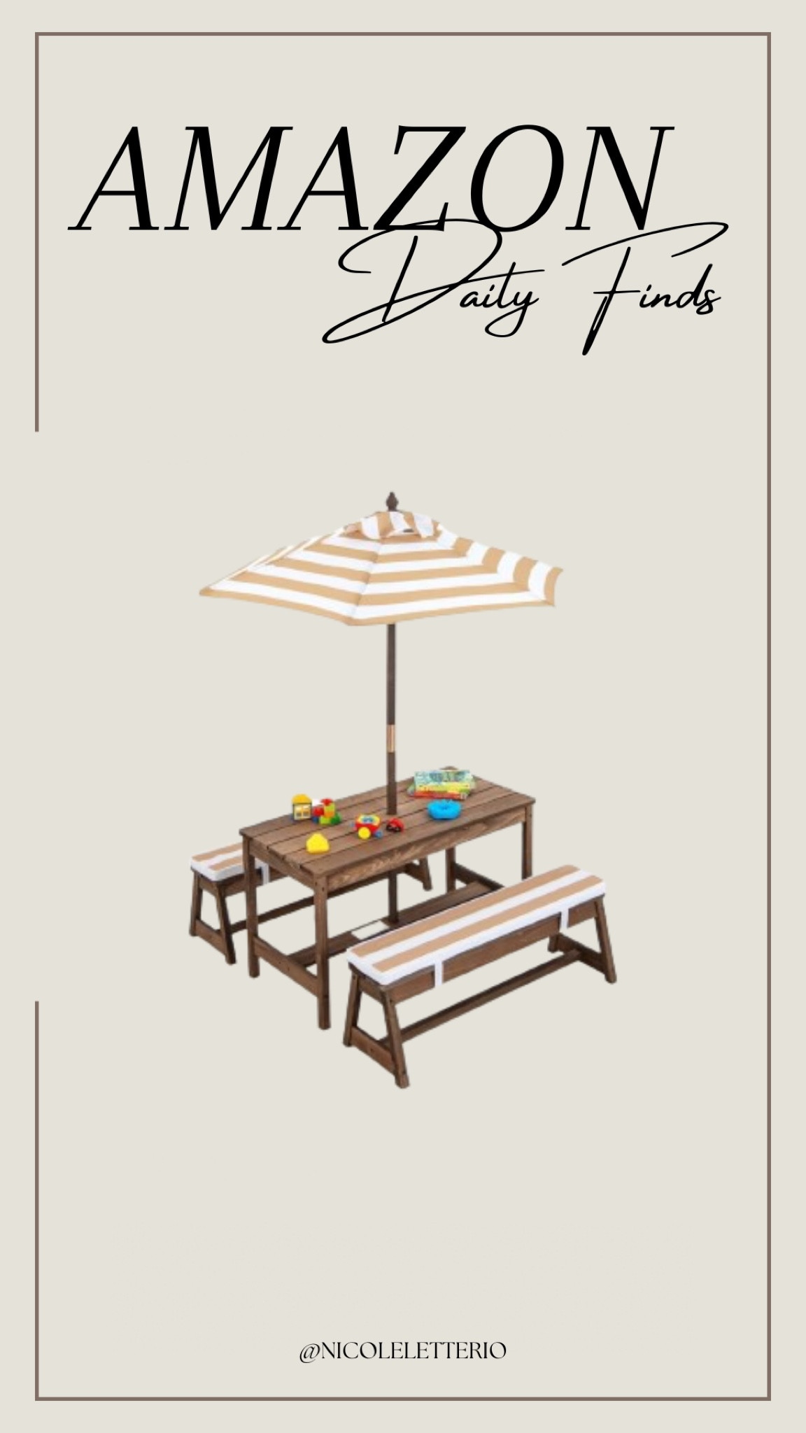 Amazon kids wooden picnic table with umbrellaa

#LTKkids #LTKsummer #LTKfamily