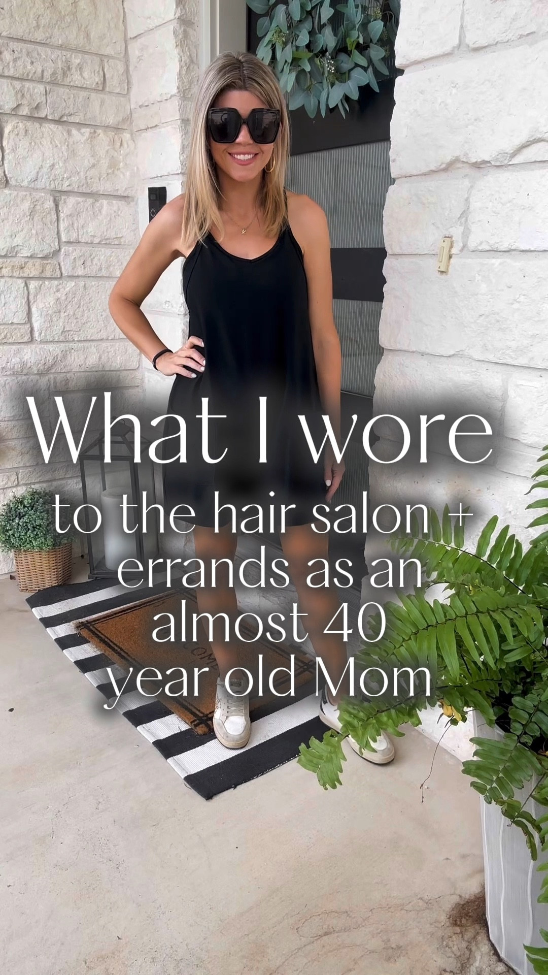 Running errands ➕ salon refresh = mom’s version of self-care 💁‍♀️
Kept it simple in this easy black dress + sneakers combo! Wearing a size XS. #MomOnTheGo #CasualStyle #MomLifeStyle #Almost40Fashion

#LTKPetite #LTKFindsUnder50 #LTKStyleTip
