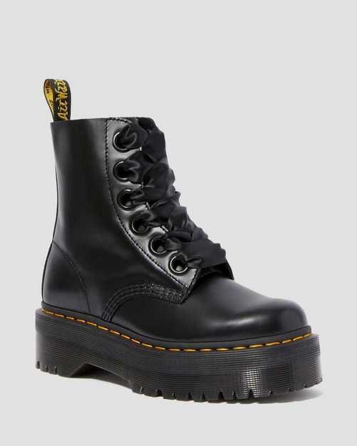 Molly Women's Leather Platform Boots | Dr Martens (UK)